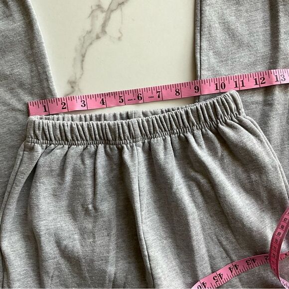 Pretty Little Thing Basic Grey Cuffed Hem Sweatpants Women’s Size 2 Cozy Warm - Picture 8 of 10